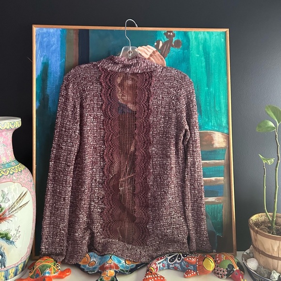 Charlotte Russe Maroon Cardigan - Picture 2 of 16